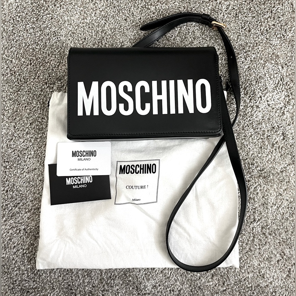 Authentic Moschino Logo Crossbody Bag